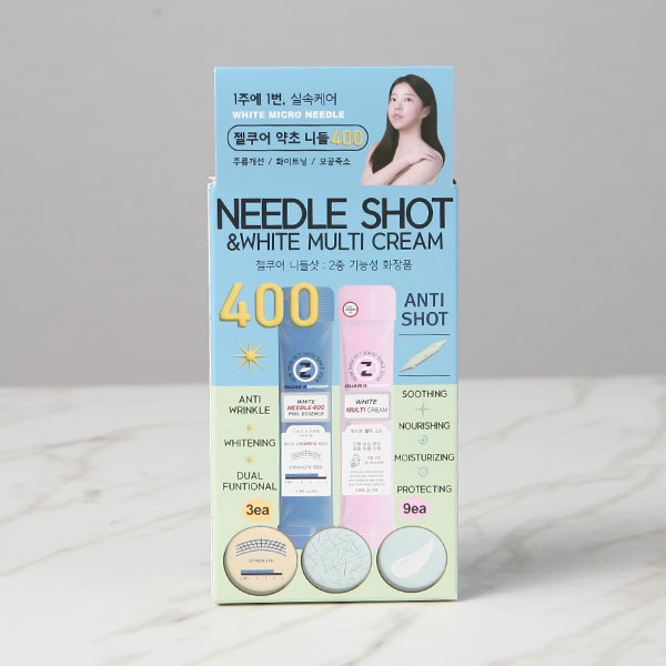 Zellkur Herbal Needle Shot 400 (White Needle Peeling Essence 3ea + White Multi-Cream 9ea)