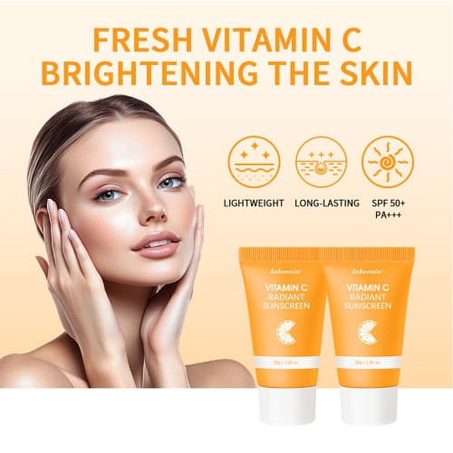 Lakerain VC Radiance Concealer Cream Moisturizing Essence Cream Lightweight Breathable Non-Greasy Face Care for All Skin Types