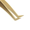 Eyelash Extension Tweezers Set Tweezer for 2D-6D Volume Individual False Lashes Extension Case-Golden (Curved Tweezer)