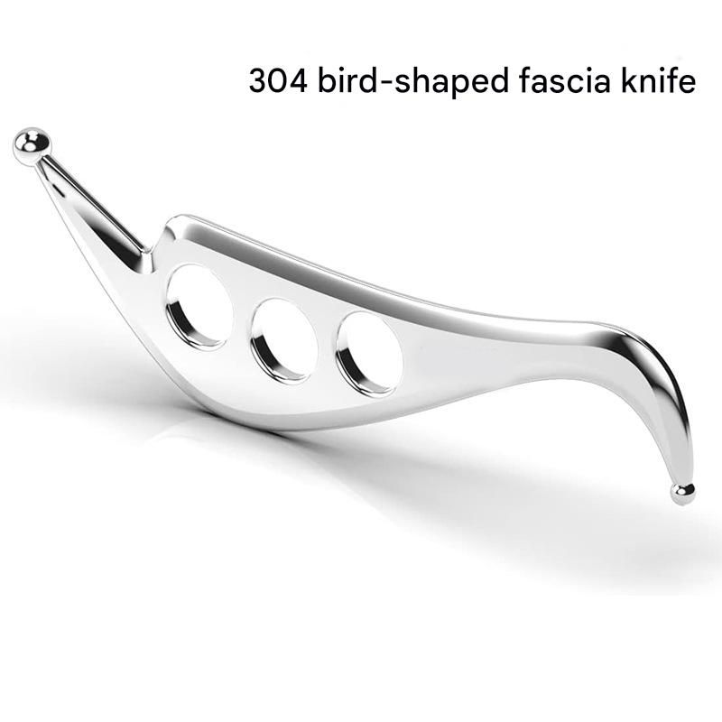 Fashion Unique Design Bird-shaped 304 Stainless Steel Fascia Knife Multifunctional Full Body Muscle Tissue Neck Scraping Blade IASTM Tool Acupressure Massager