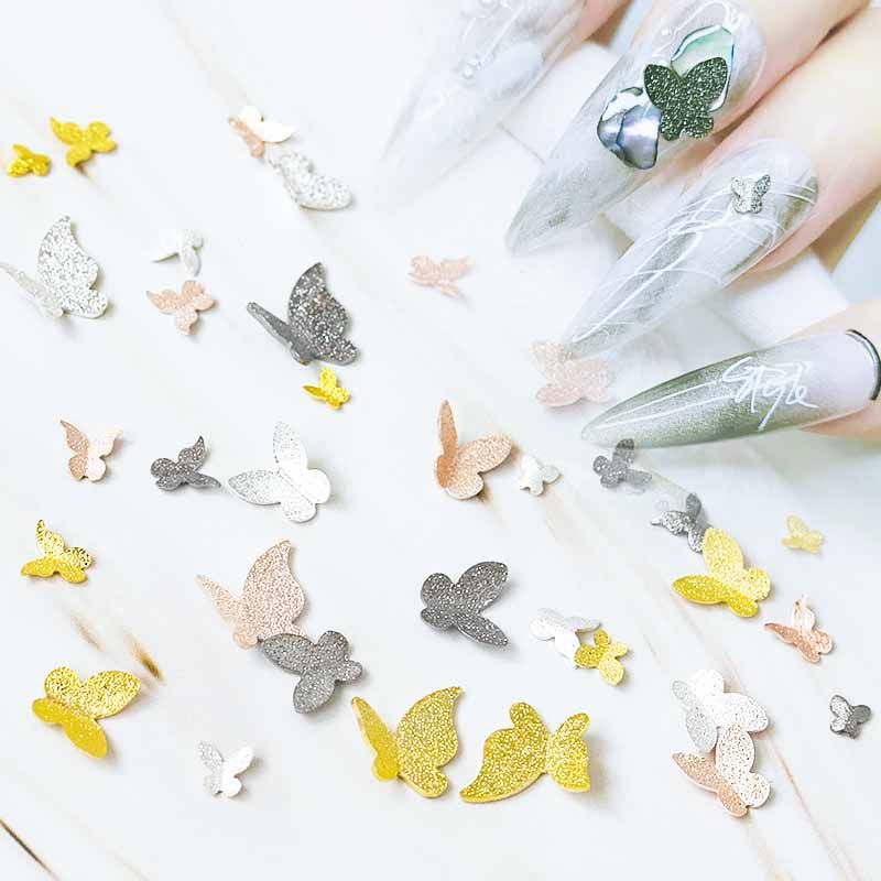 3D NailS Art Stickers Metal Butterfly Decoration For Nail Decor Fashion Top Salon Designer Factory Supplier Wholesaler