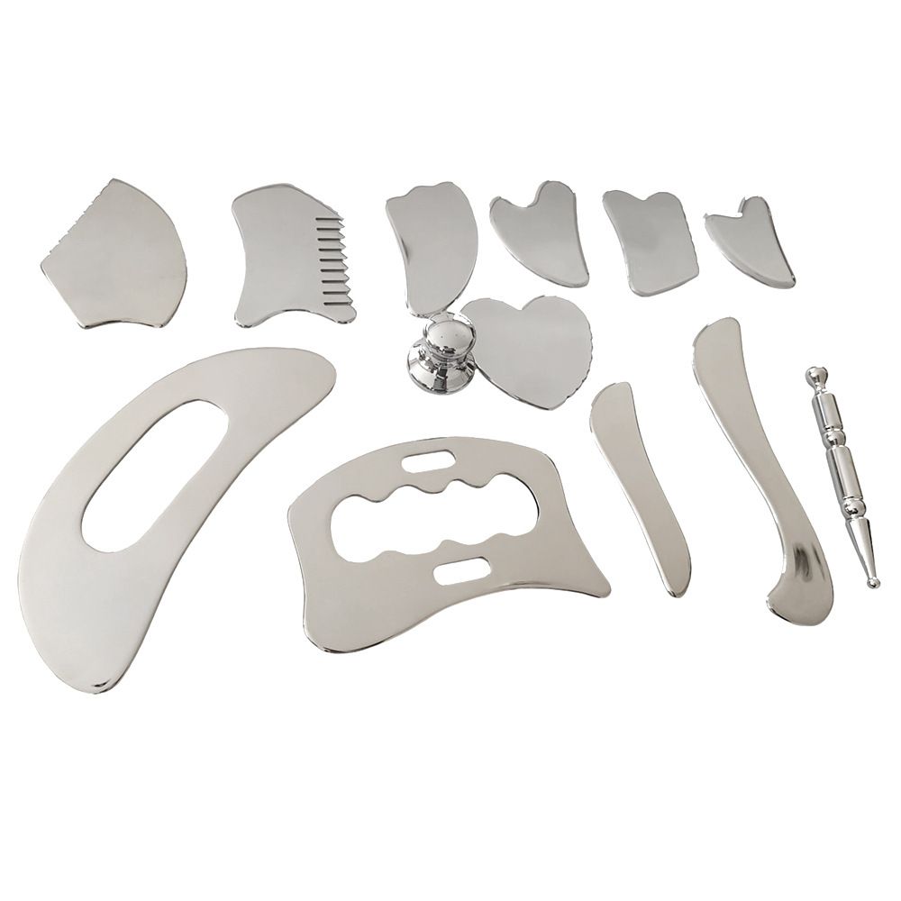 Fashion Simplify Design 304 Stainless Steel IASTM Tool Guasha Board Facial And Body Scraping Knife Muscle Therapy Massager