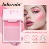 Cream Powder 2‑in‑1 Blush Palette, Matte Finish, Highly Pigmented Long‑Lasting Makeup, Multi‑Use for Brightening Skin Tone, Eye & Cheek Use