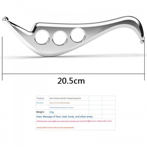 Fashion Unique Design Bird-shaped 304 Stainless Steel Fascia Knife Multifunctional Full Body Muscle Tissue Neck Scraping Blade IASTM Tool Acupressure Massager