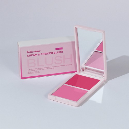 Cream Powder 2‑in‑1 Blush Palette, Matte Finish, Highly Pigmented Long‑Lasting Makeup, Multi‑Use for Brightening Skin Tone, Eye & Cheek Use