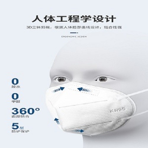 KN95 mask 5 layer disposable breathable dustproof filter rate PFE95 grade male and female protective white mask