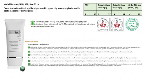 5. Face Scrub & Mask - detoxification, dilated pores, intensive regeneration