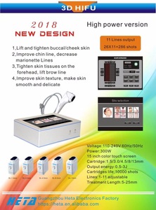 2018 NEW Item 3D hifu Anti-wrinkle machine with high frequency focused ultrasound
