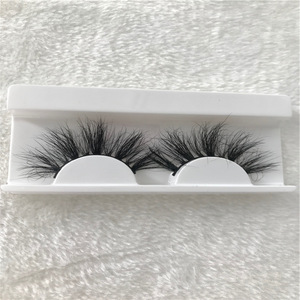 5D Real Mink Eyelash Custom Packaging Natural Long Mink False Eyelashes