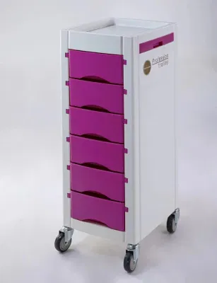 ABS Material Beauty White Trolley Hair Salon Trolley Tool Cart