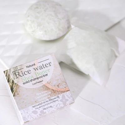 Beauty Cosmetics Skin Care Rice Water Shea Butter Solid Shampoo Soap