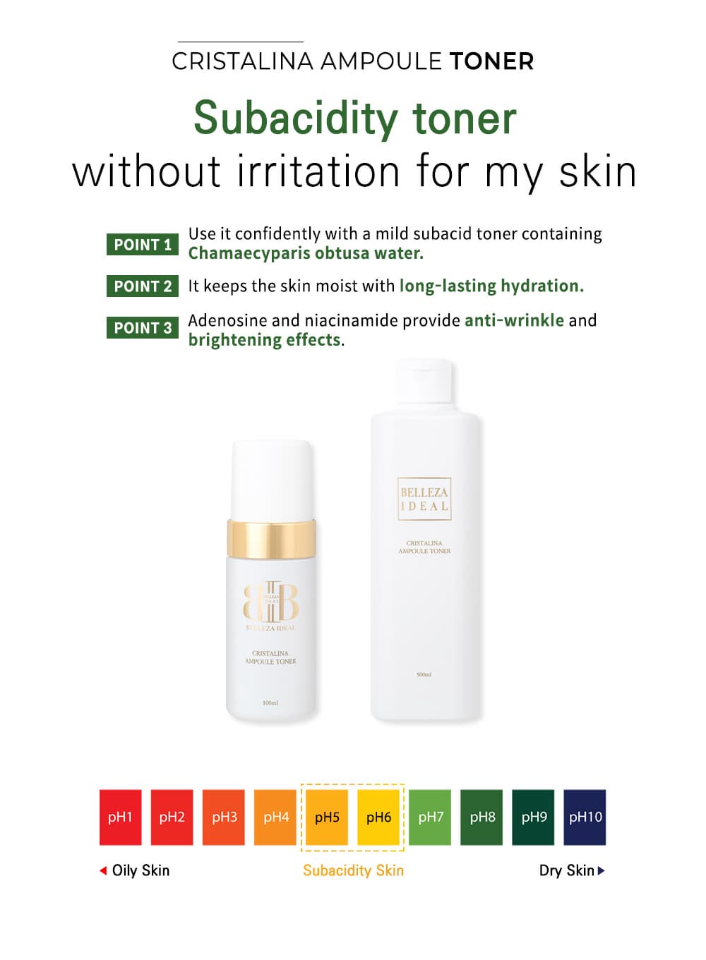 BELLEZA IDEAL CRISTALINA AMPOULE TONER 100ML