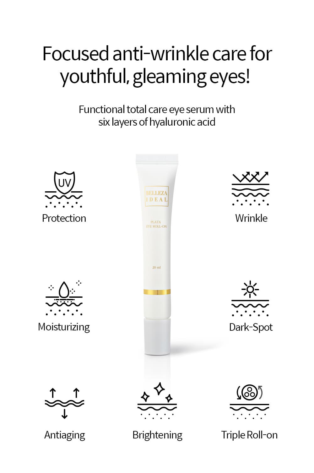 BELLEZA IDEAL Plata Eye Roll-on 20ml