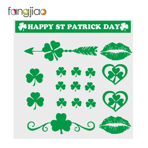 Customized Shamrock Tattoo Sticker for St. Patricks Day