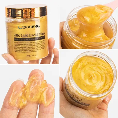Customized Wrinkle and Moisturizing Facial Powder Skin Care 24K Gold Collagen Cosmetics Face Mask