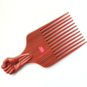 High Quality Plastic African Afro Hair Flat Fist Comb