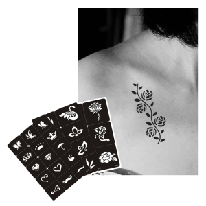 Hot sale new design tattoo stencil booklet A5 size and 10 pages each body art stencil sticker