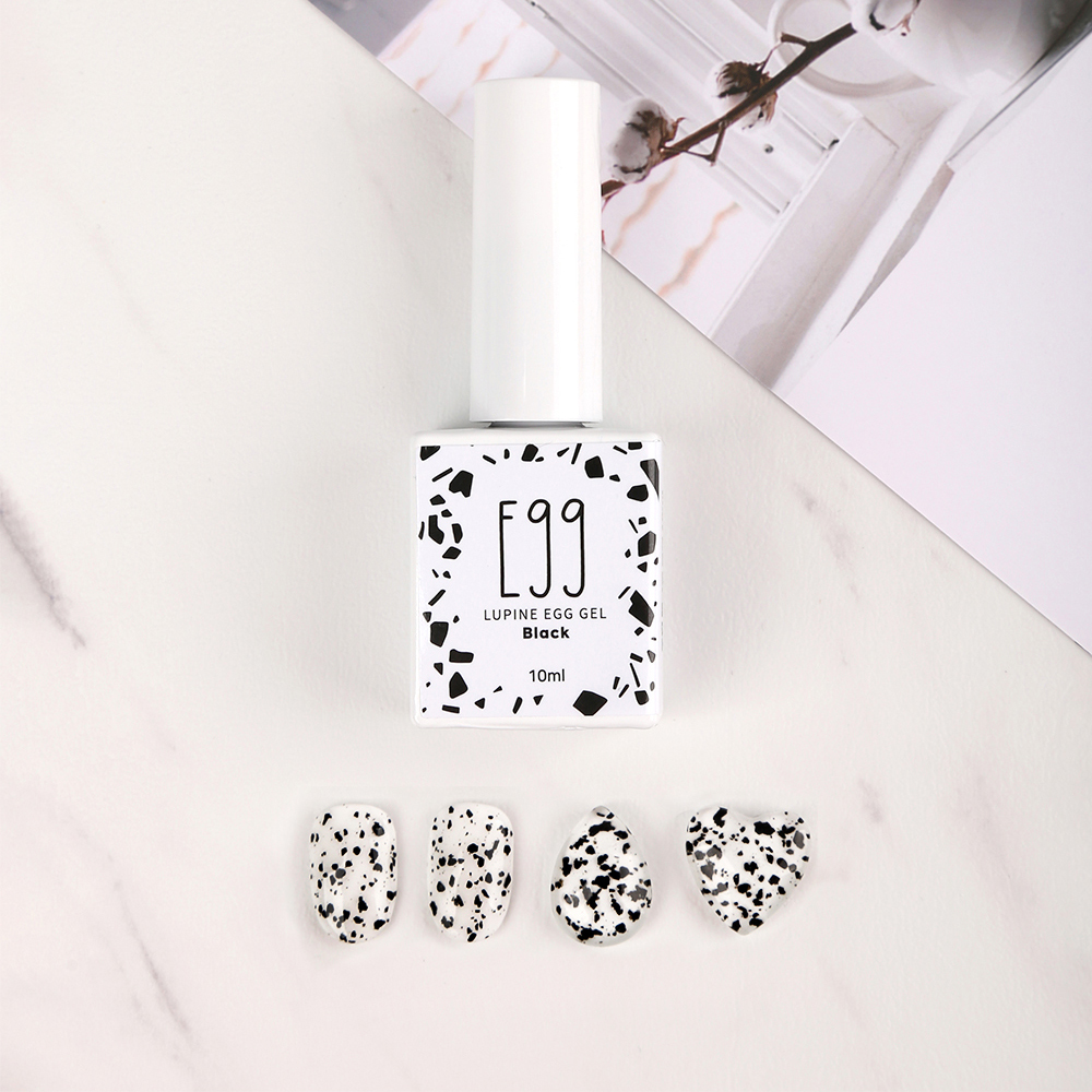 Lupine Egg gel (2colors, black&amp;white), topping gel, gel nail, gel polish, nail art, 10ml