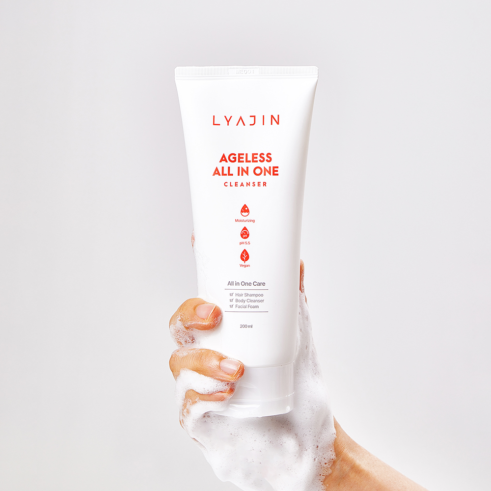 LYAJIN Ageless All in One Cleanser  (combining shampoo, cleansing foam, and body cleanser)