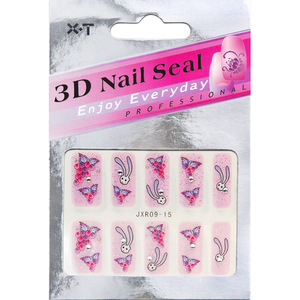 nails supplies with Popular style wholesale 3D self-adhesive nail sticker