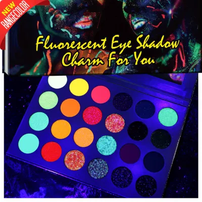 New Cosmetic Neon Eyeshadow Neon Color Makeup Highlight Pressed Neon 24 Color Eyeshadow