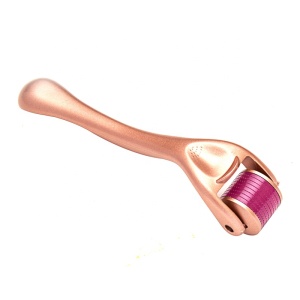 OEM 2021 Skin Care Microneedle Derma Roller 540 Gold Handle Derma Rolling System Facial Massager Derma Roller