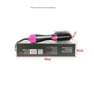 One Step Hair Dryer & Volumizer Hot Hair Straightener Curler Comb Hair Dryer Brush 3-in-1 negative ion Straightening Brush Salon