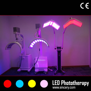 red blue yellow infrared light pdt led therapy machine with 2 arms