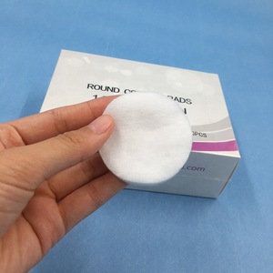 Round Make Up Remover Absorbent Cotton Pads without embossing