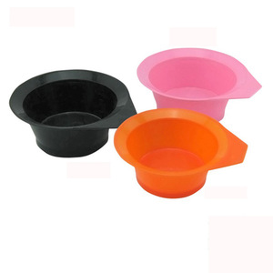Salon plastic hair dyeing bowl with brush / hair mixing tinting coloring bowl