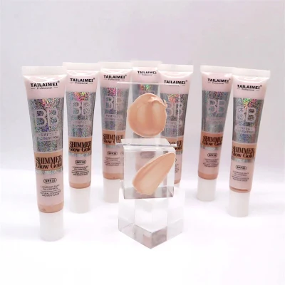 Tlm Private Label Perfection Makeup Full Coverage Shimmer Liquid Foundation Moisturizer Highlight Face Glow Liquid Foundation