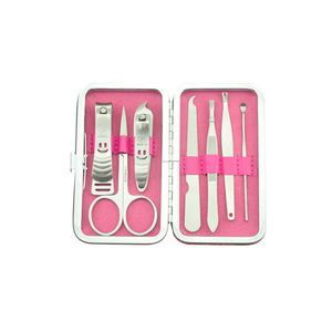 Wholesale 6 pcs stainless steel manicure and pedicure set waterproof metal manicure kit nail art tools factory
