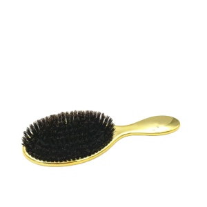 Wholesale Manufacturer Electroplating Gold Finish Boar Bristle Hair Brush Paddle Hair Brush Professional Hair Brush