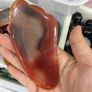 Wholesale Polished U Shaped Red Agate Gua Sha Tool For Skin Care
