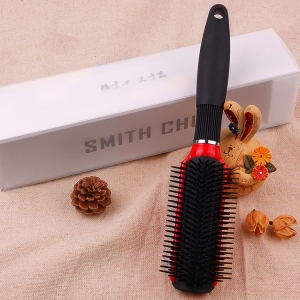 Wholesale salon barbershop plastic detachable 9 row personalized styling comb denman hair brush