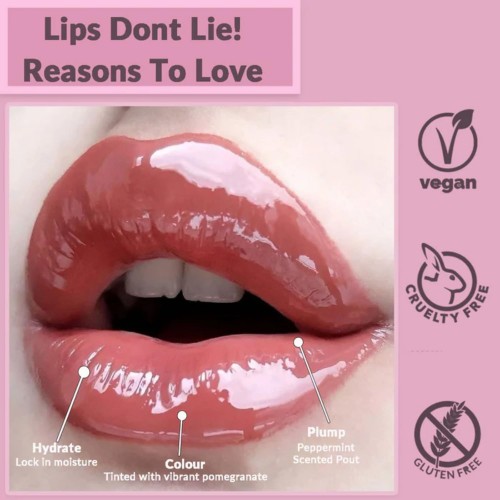 IDA Beauty Hue Kiss Color Ink Lip Gloss - Long-Lasting Lip, Glasting Color Gloss, Hydrating, Smudge-Proof | Vegan, Halal, Cruelty-Free