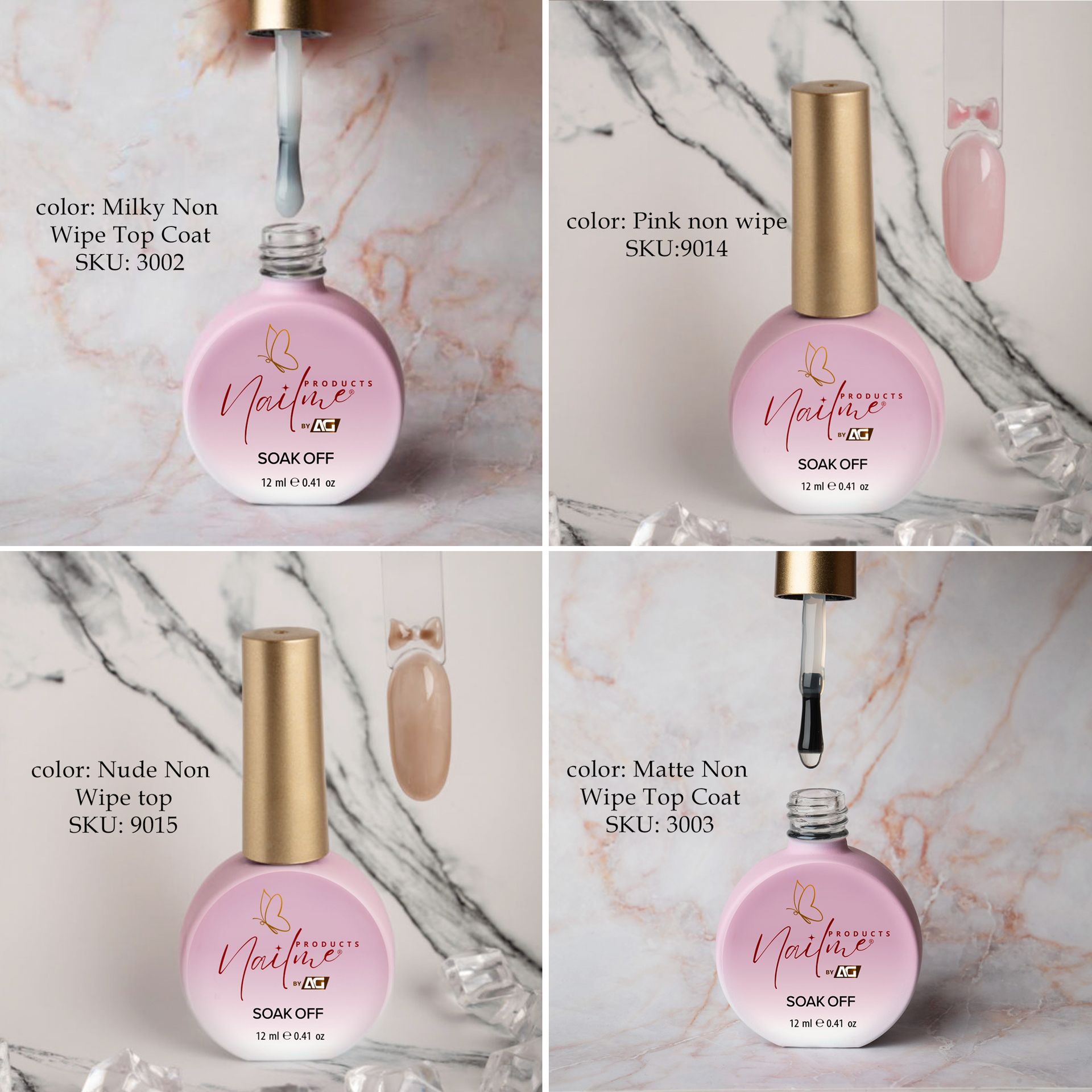 LED Gel Nail polish top and base