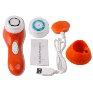 2020 Hot Sale Waterproof Face Skin Cleansing Brush Machine Rechargeable Sonic Electric Facial Brush