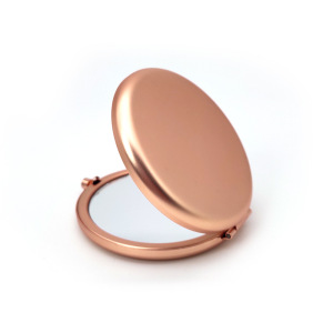 2021 New Portable Round Folded Compact Mirrors Rose Gold Silver Pocket Mirror Making Up for Personalized Gift