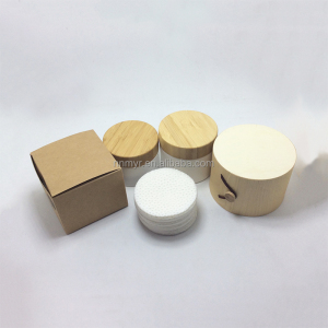 Bamboo cover Guanzi make-up remover, round cotton, low-cost custom trademark, free sample test.
