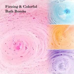 Bath salt ball floating explosion ball gift set 70gx12 essential oil bath ball Bath Bombs