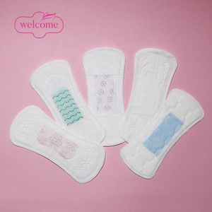 Black Types of Negative Ions Bamboo Charcoal Icy Feeling Herbal Panty Liners with Wings , Anion Panty Liner for Lady Women