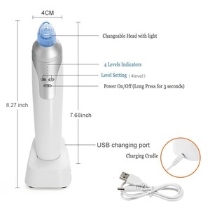 Blackhead vacuum remover face stubborn blackhead cleaner and blackhead suction tool