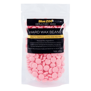 BlueZOO OEM/OBM/ODM 100g Rose Pink Depilatory Waxing Products Hard Wax Pellets for Hair Removal