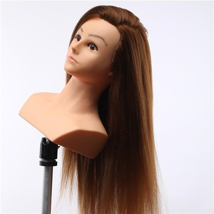 Brown color braid curly bleach practice uk hair salon training doll with  shoulders makeup women 100% human hair mannequin heads - Gongyi  Warm  Products Co., Ltd. | BeauteTrade