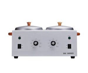 Double pot wax heater/professional depilatory wax warmer for hands and foot