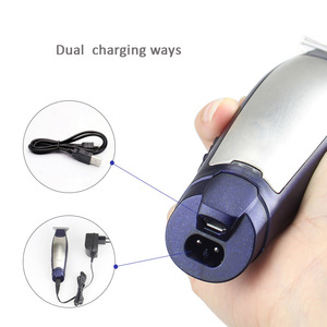 Dual charging ways cordless barber use engrave mini rechargeable electric bald hair trimmer