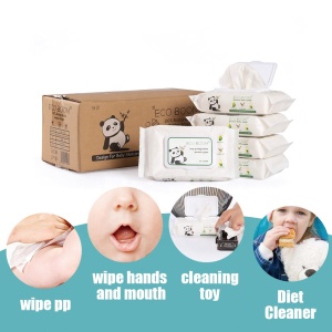 ECO BOOM Eco Friendly Cleaning Bamboo Fiber Non Alcohol Wet Tissue Bamboo 540 Count Baby Wet Wipes