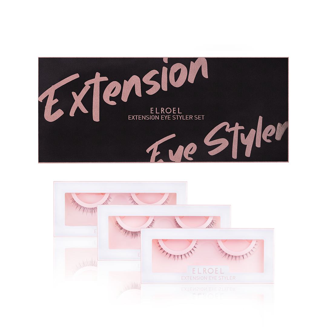 (ELROEL) EXTENSION EYE STYLER SET 3 style X 3pcs
