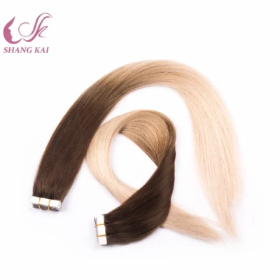 European Virgin Cuticle Hair Balayage Russian Remy Human Tape Hair Extensions